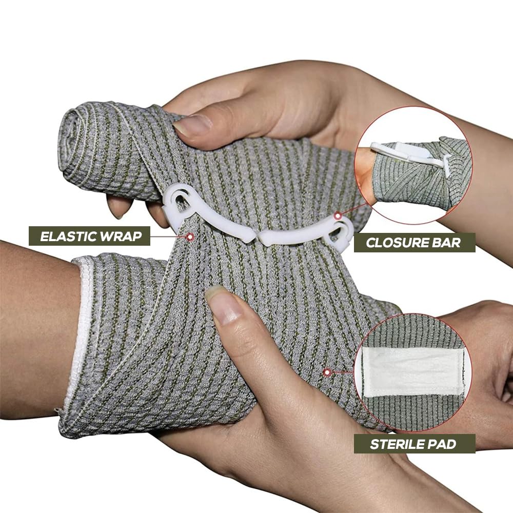46 Pièces Trousse de Secours Complete, Kit Premier Secours, Trousse de Secours Militaire, Trousse Premier Secours, Medical Survival Compact Kit Box Pour la Maison La Voiture Camping Randonnée