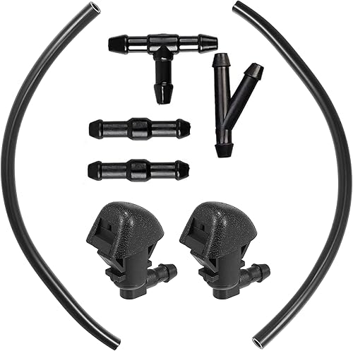 76810-SZA-A01ZA - Boquillas de pulverización para limpiaparabrisas delantero, manguera de chorro y líquido con conectores para Honda Pilot 2009 2010