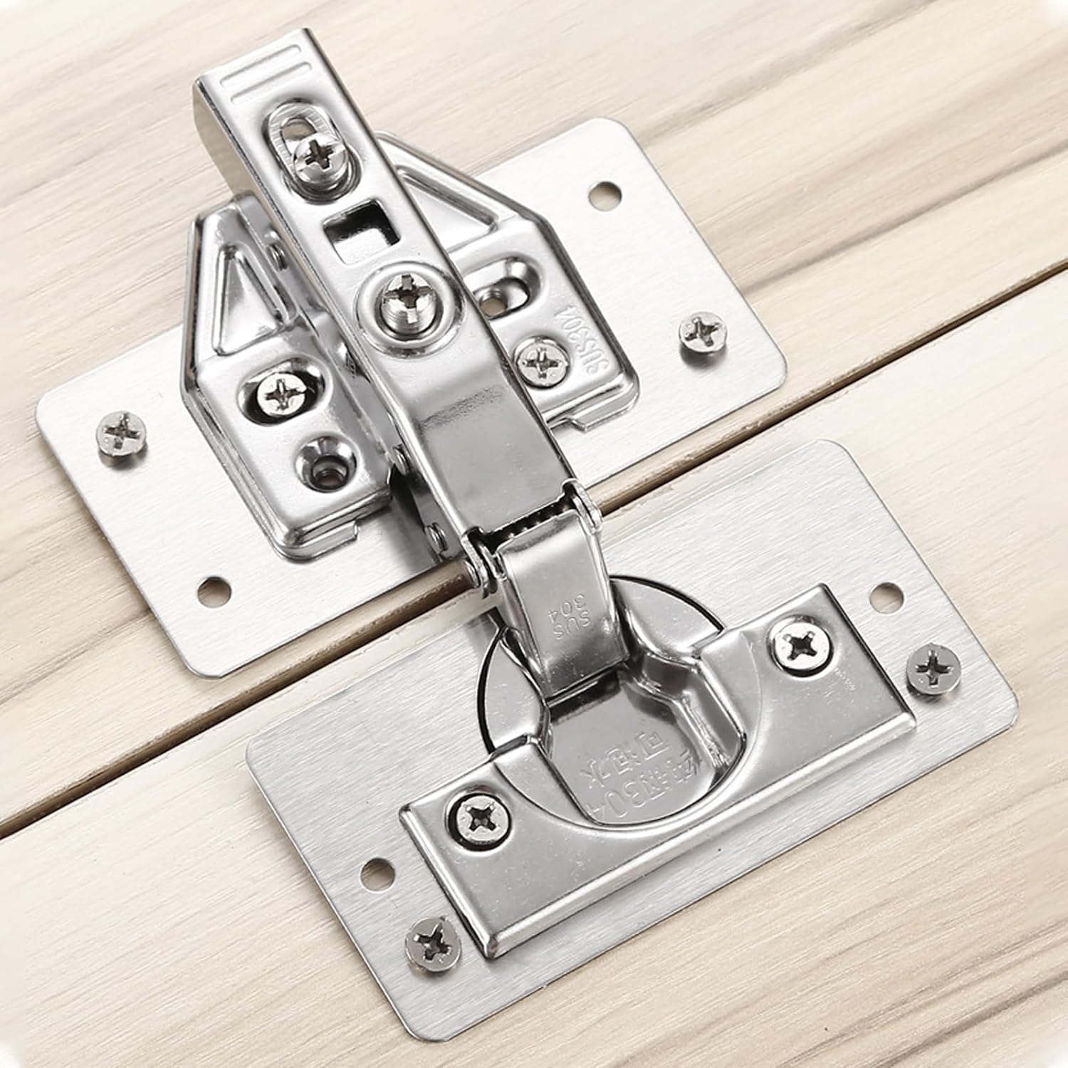 Hinge Repair Plate,8 Pcs Hinge Repair Brackets with Screws Plate for Kitchen Cupboard Locker Door Hinge Shims