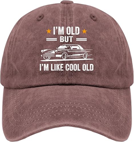 Miniatura 7 de ODCRAT Divertidos regalos de jubilación o cumpleaños sombreros para hombres y mujeres, gorra de béisbol clásica I'm Not Old Regalos para abuelo,