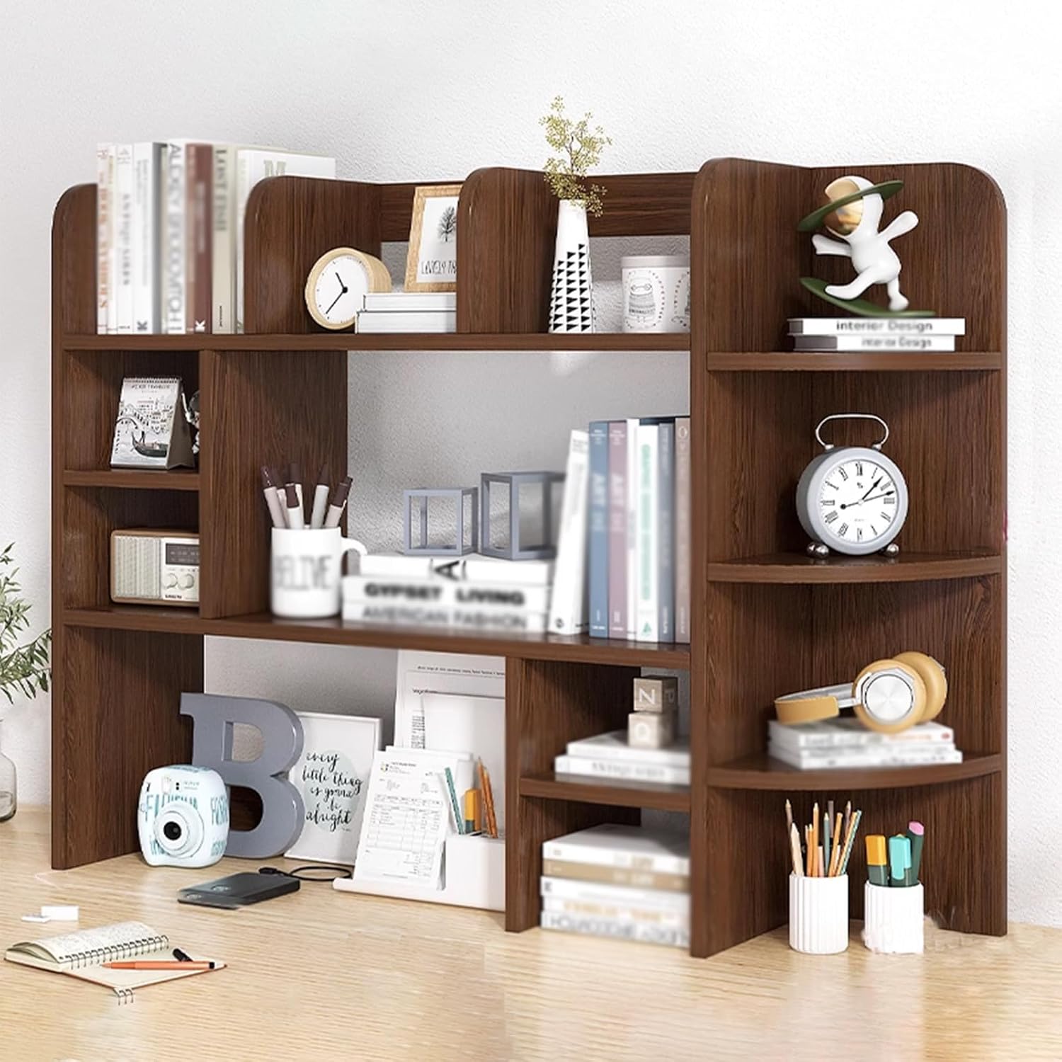 Dorm Desk Bookshelf, Desktop Bookshelf, Over The Desk Shelving Unit