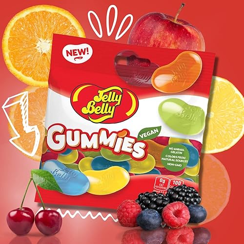 Miniatura 3 de Sweet and Super Sour - Caramelos de gomita veganos, gomitas en forma de gomitas jumbo con sabor a fruta, caramelo masticable kosher sin OMG, paquete