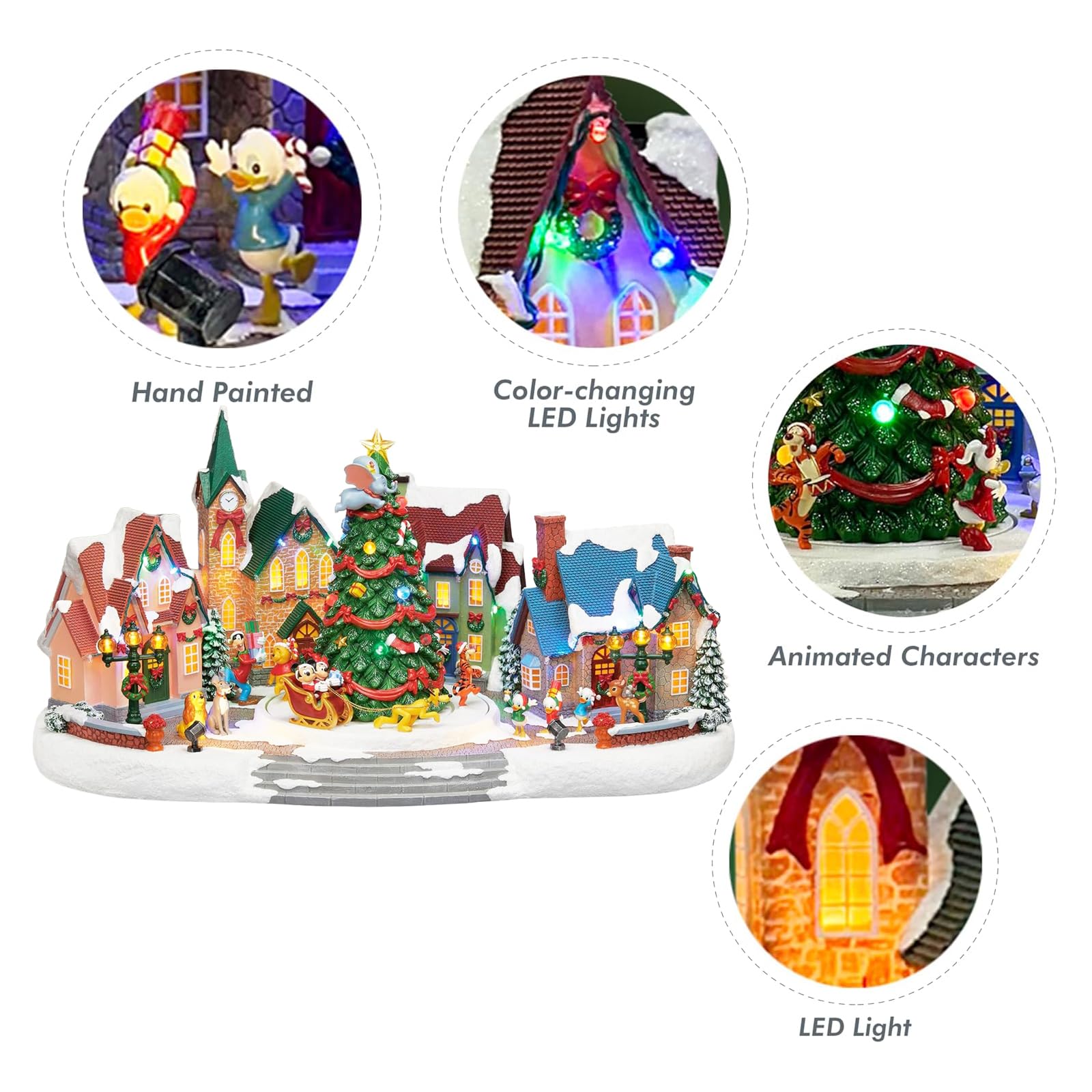 Amazon.com: MOMENTS IN TIME Animated Disney Holiday Town Scene