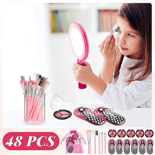 Miniatura 5 de 12 juegos de maquillaje para niñas, suministros de fiesta de spa para niñas, juego de cosméticos de maquillaje, regalos de cumpleaños, regalos de