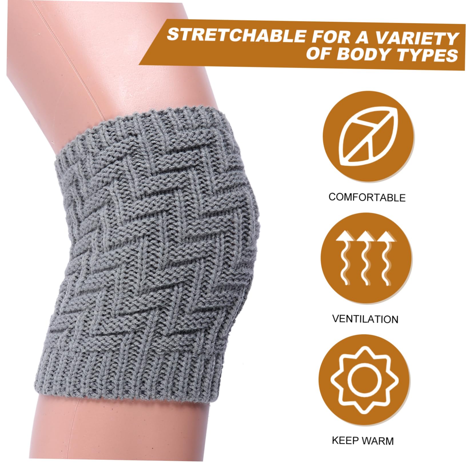 OATIPHO 1Pair Knee Wrap Soft Breathable Winter Knee Sleeves for Outdoor Activities Delicate Design for Knee Protection Quick Drying Comfortable Fit for Every Day
