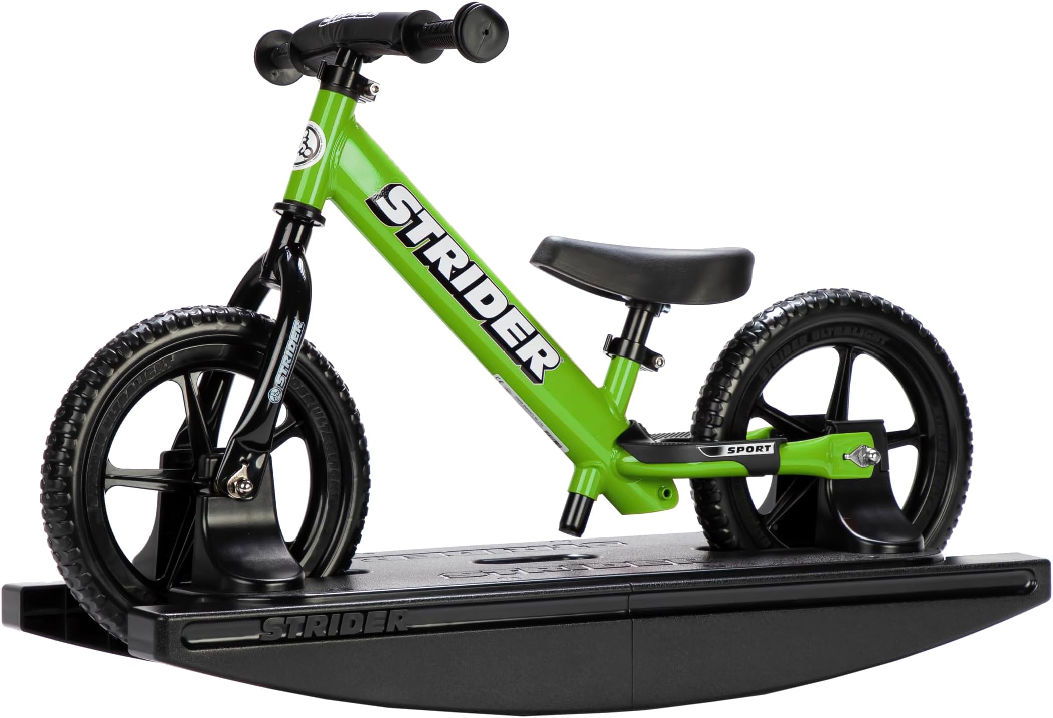 - Strider Sport 2-in-1 Rocking Bike, Ages 6 Monthsโ4 Years | For 12 Model, Converts Baby Rocking Toy to Toddler Balance Bike, Tool-Free Adjustments, Wide and Stable Base, Durable Plastic