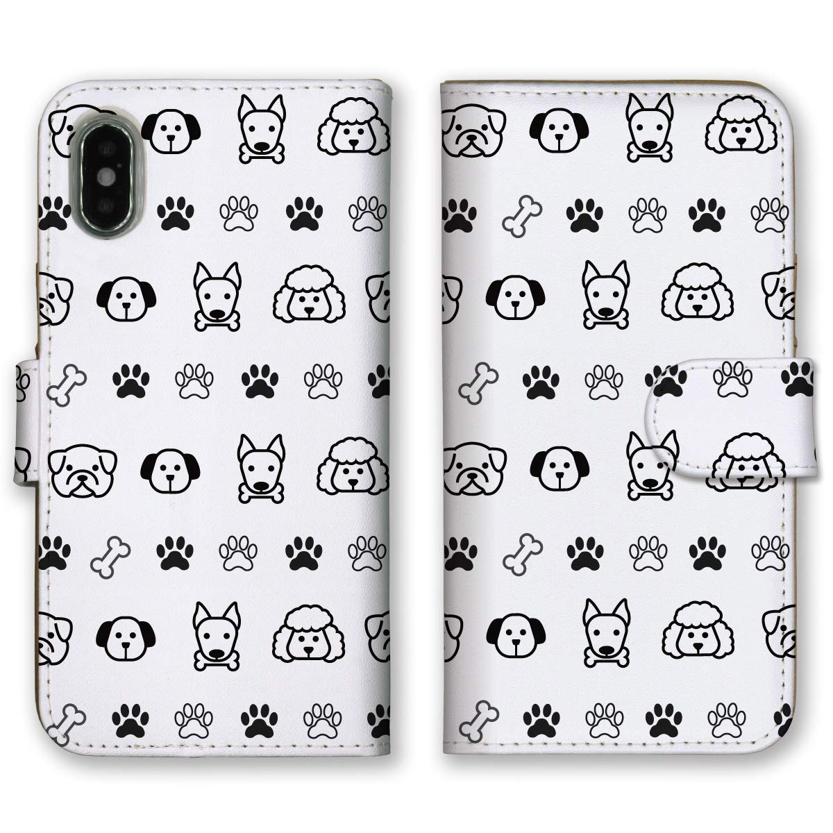 Amazon Iris 手帳型ケース 全機種対応 Xperia Xz1 Sov36 V 専用 犬 イヌ Dog ペット かわいい イラスト デザイン 人気 肉球 プラスチック 手帳型ケース カバー スマホケース スマートフォン ケース カバー 通販