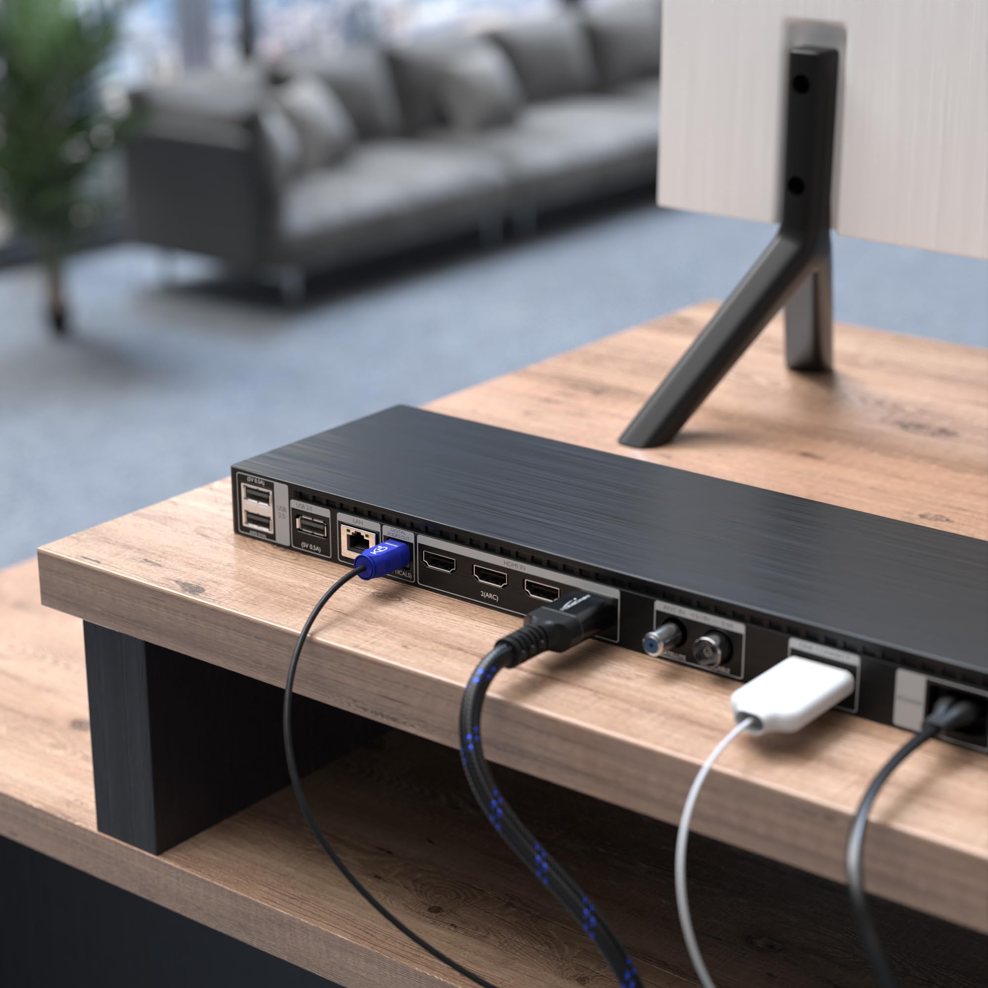 KabelDirekt – Kabel TOSLINK Slim, Kabel Audio Optyczny – 7,5m – Kabel światłowodowy do Soundbaru, Cienki 2mm (S/PDIF, System Stereo/Amplituner, Kino Domowe, Xbox One/PS4)
