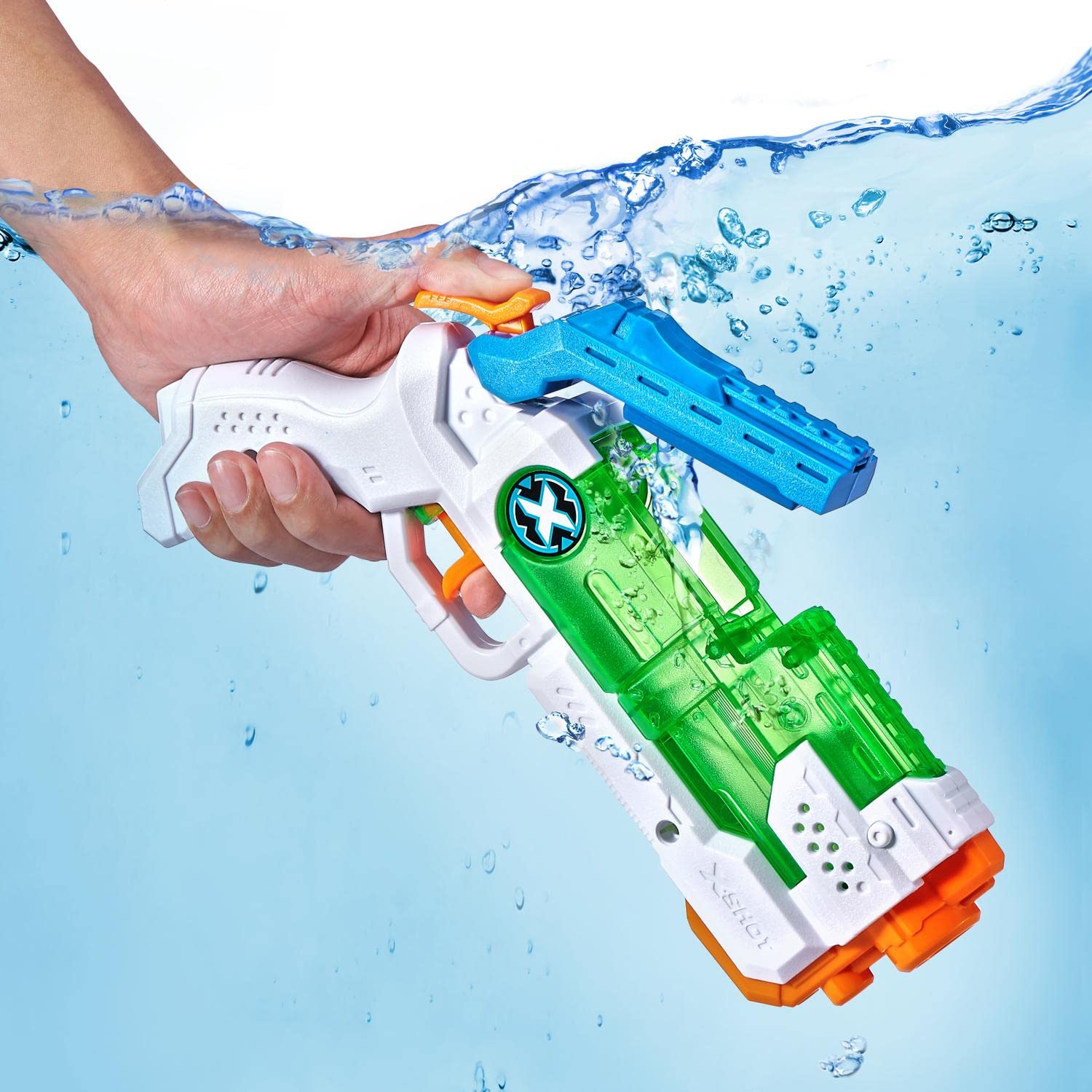 Pistolet à Eau X-Shot Epic Fast-Fill - Remplissage En 1 Seconde - Jet Jusqu'à 10 M - 1000 Ml - Pour Jeux D'été Enfants
