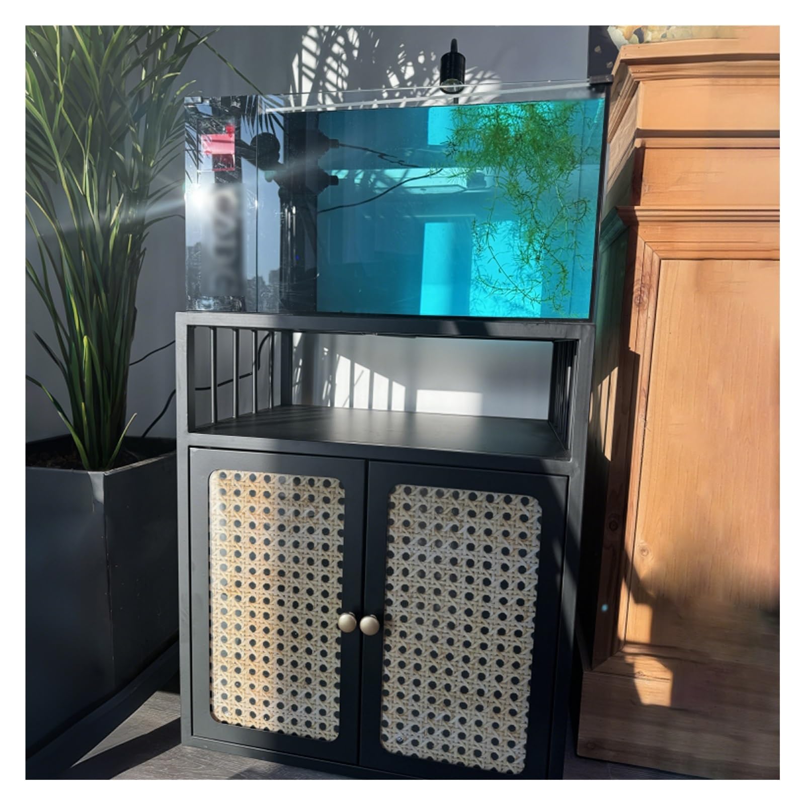 Meuble pour aquarium robuste anti vibration support métal pour petits espaces