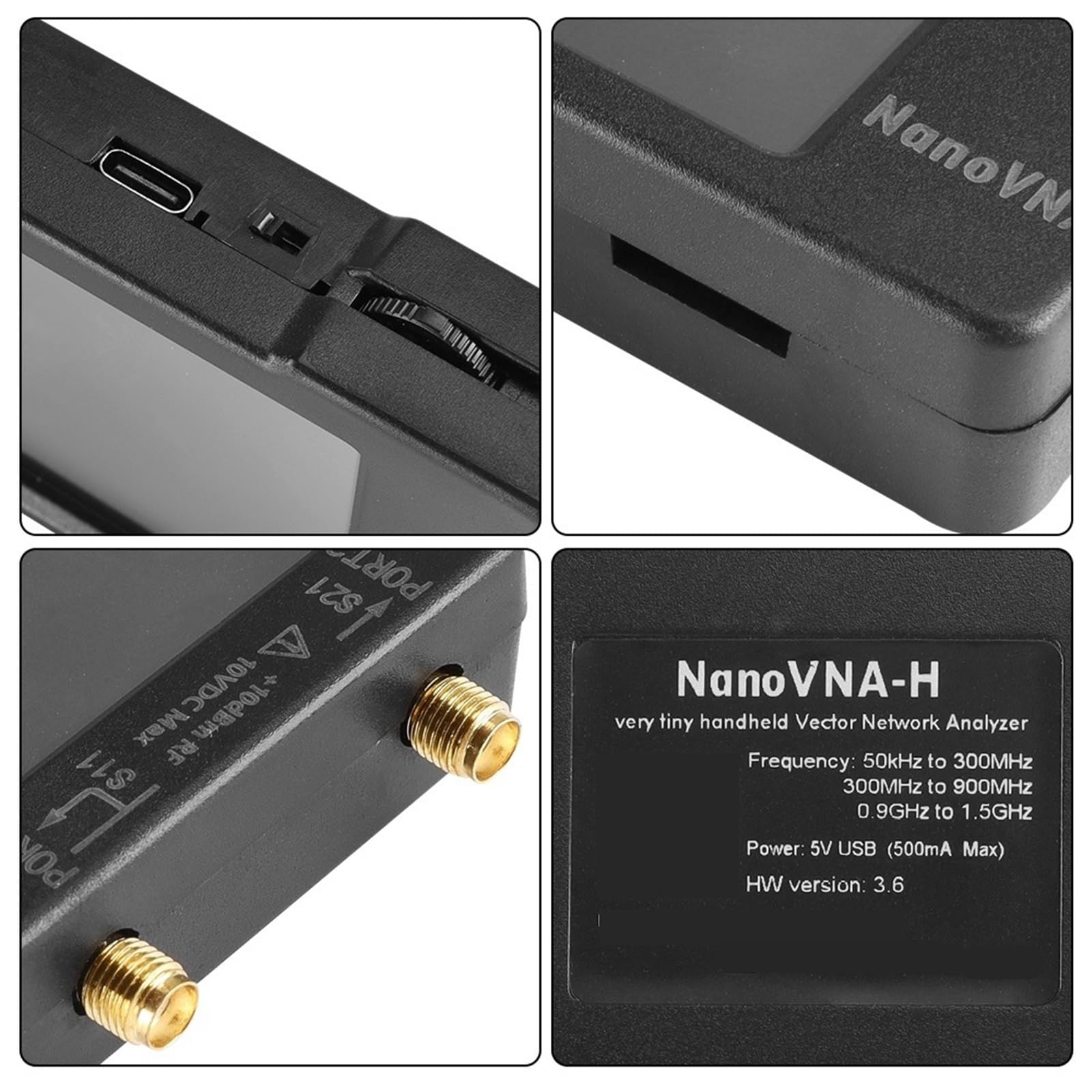 Netzwerkanalysator, Vektor-Netzwerk-Antennenanalysator 4" Display 10KHz-1,5GHz