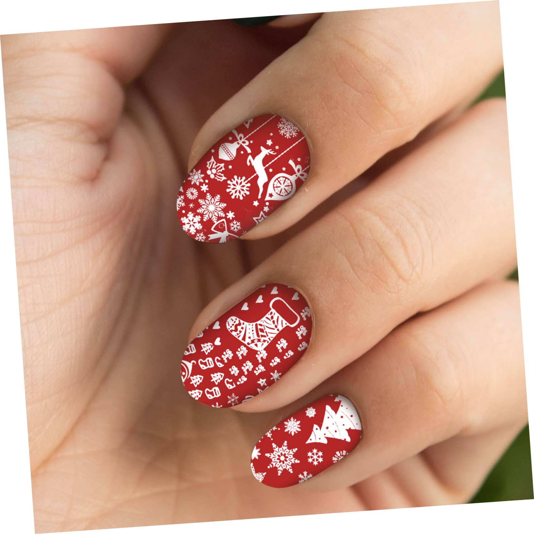 minkissy 30stücke Teiliges Weihnachts-nagelkunst Stempelplatte Nagelart Vorlagen Für Maniküre Mit Verschiedenen Weihnachtsmotiven Wie Schneeflocken Und Weihnachtsbäumen
