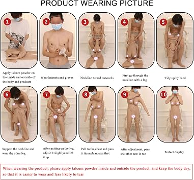 Silicone Bodysuit C Cup with Arms Whole Body Crossdressing Bodysuit Silicone Airbag Filled for Transgender Dragqueen