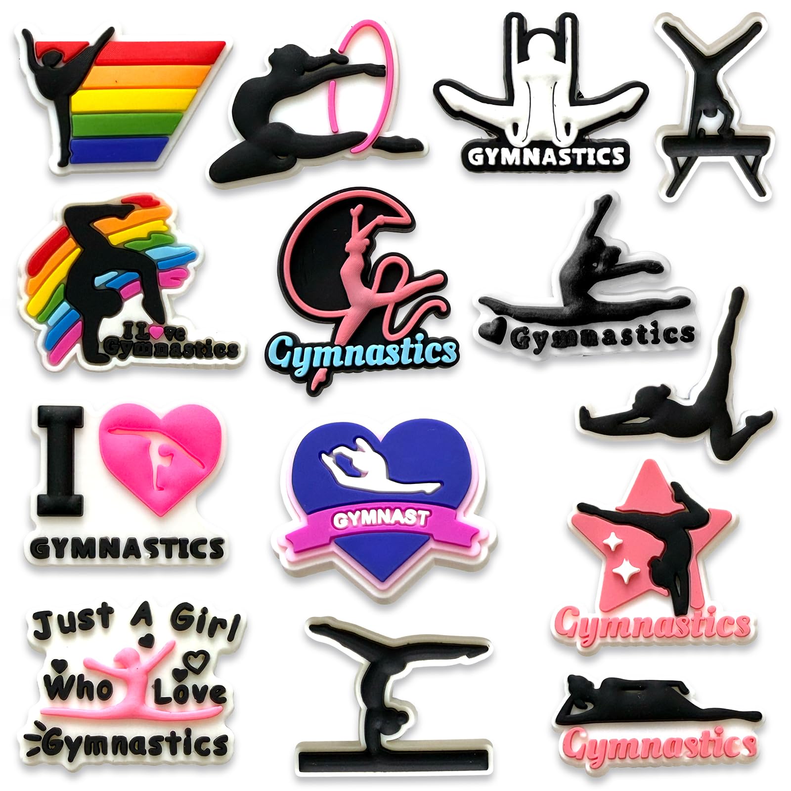 Sports Shoes Charms Decoration, Ball Cheerleading Fitness Softball Running Baseball Gymnastics Ballet Tennis Soccer Swimming Volleyball Basketball Football Skiing Shoe Charms for Croc Clog Sandals