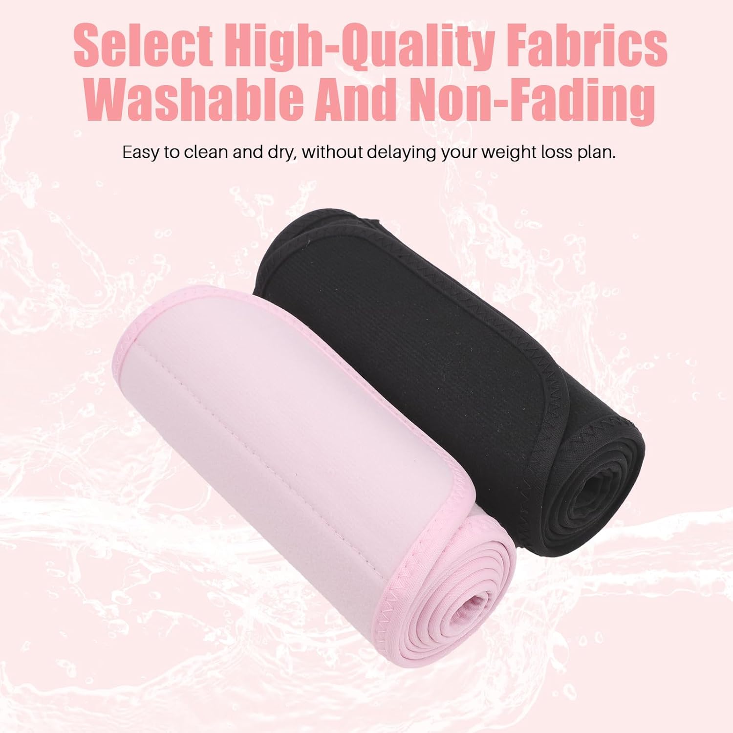 2 Pcs Belt Waist Cincher Ab Belt Tummy Control Body Shaper, Womens Waist Trainer, Breathable (Medium) Black - Image 4