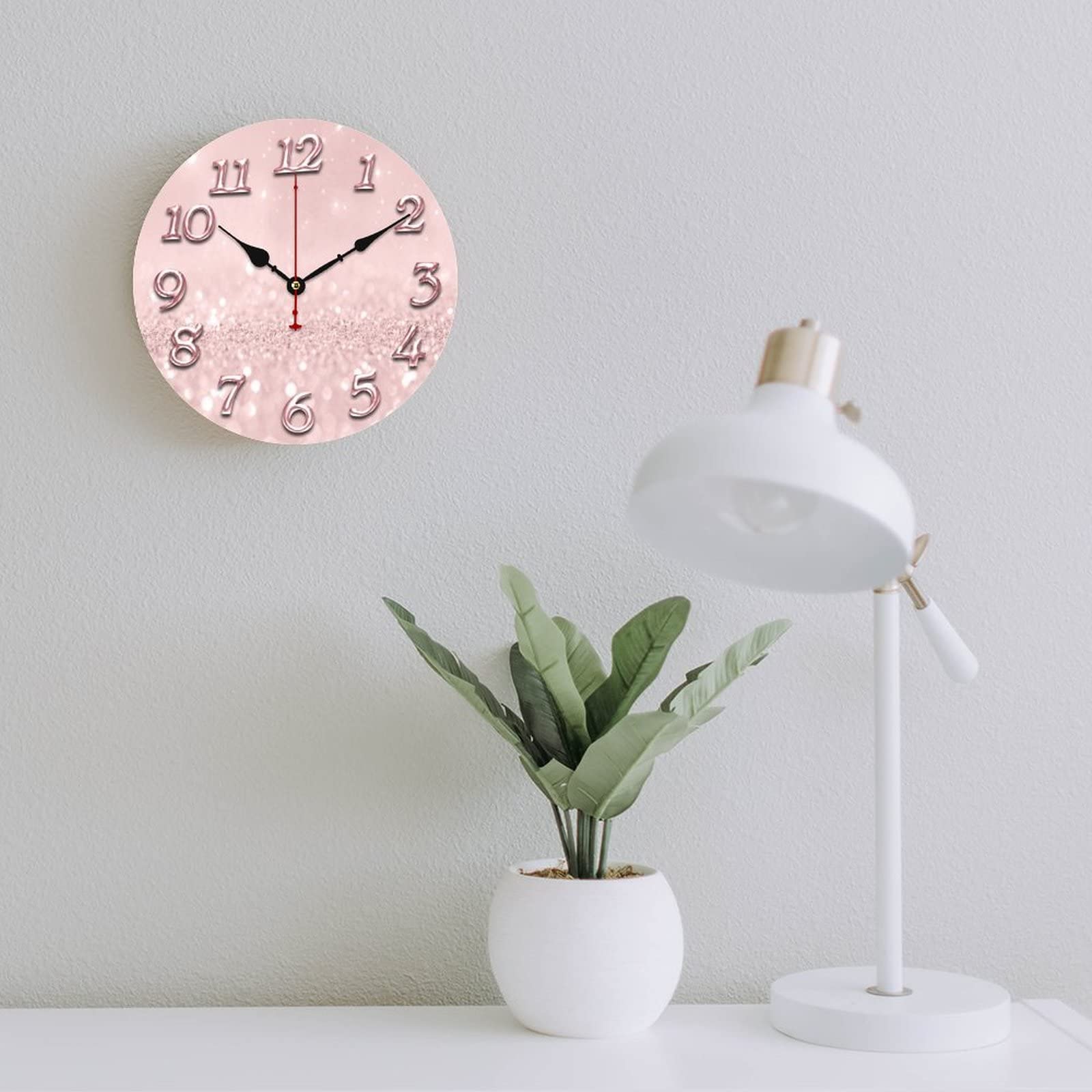 Amazon.co.jp: シルバーグレイグリッターミニマルピンクローズ赤面