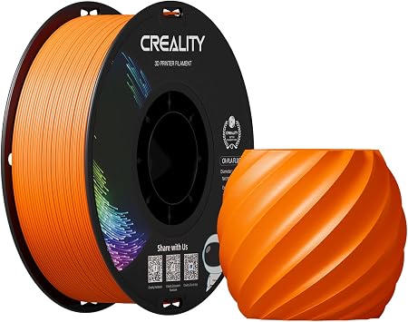 Creality PLA Filament 1.75mm Fluorescent Orange, 3D Printer Filament 1kg (2.2lbs) Spool, High Toughness & Warp-Free, Dimensional Precision 0.03mm, Printing Filament for All FDM 3D Printers