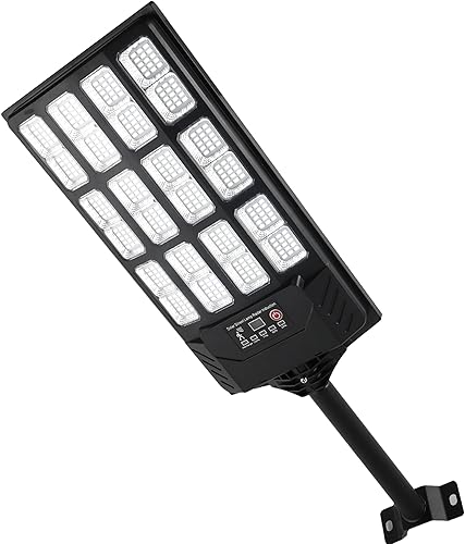 Farolas solares impermeables para exteriores, 38000 lúmenes, luz de inundación solar gran angular, luz de estacionamiento LED con sensor de