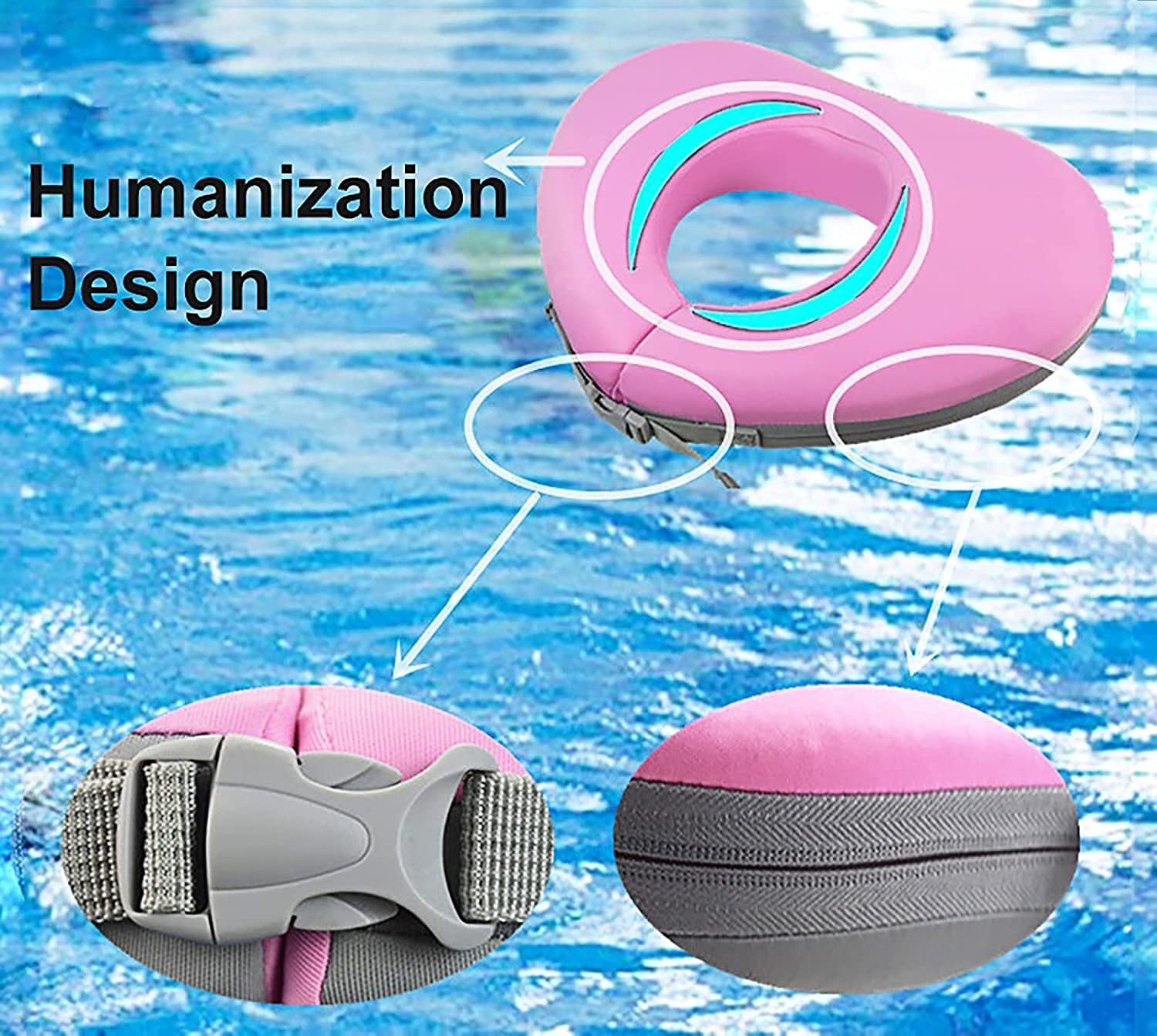 Flotador de piscina, anillo de natación portátil para el cuello para entrenamiento y ejercicios en el agua Collar de natación ecológico para aeróbicos acuáticos para adolescentes y adultos