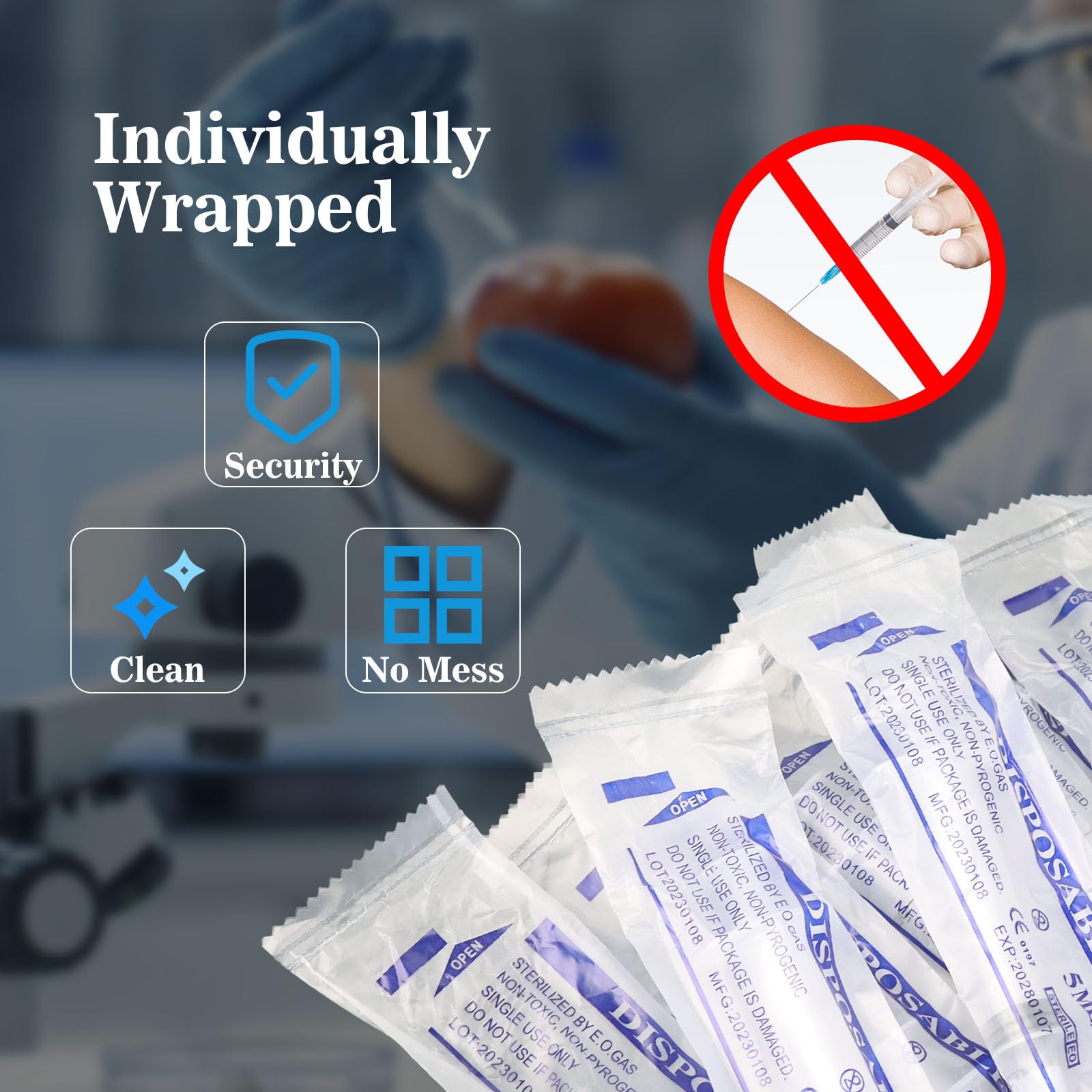 Mooshy 30 szt. 5 ml strzykawki plastikowe z pokrywką sterylna strzykawka bez igieł strzykawka dozująca w indywidualnym opakowaniu do karmy dla zwierząt laboratorium naukowe