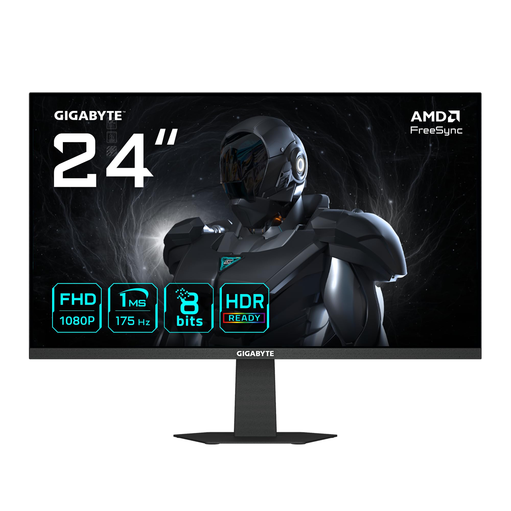 GIGABYTE GS24F14A Moniteur Gaming 24” FHD - 1920 x 1080, 175Hz, 1ms, 400 CD/m², FreeSync, HDR Ready, HDMI 2.0, DisplayPort 1.4