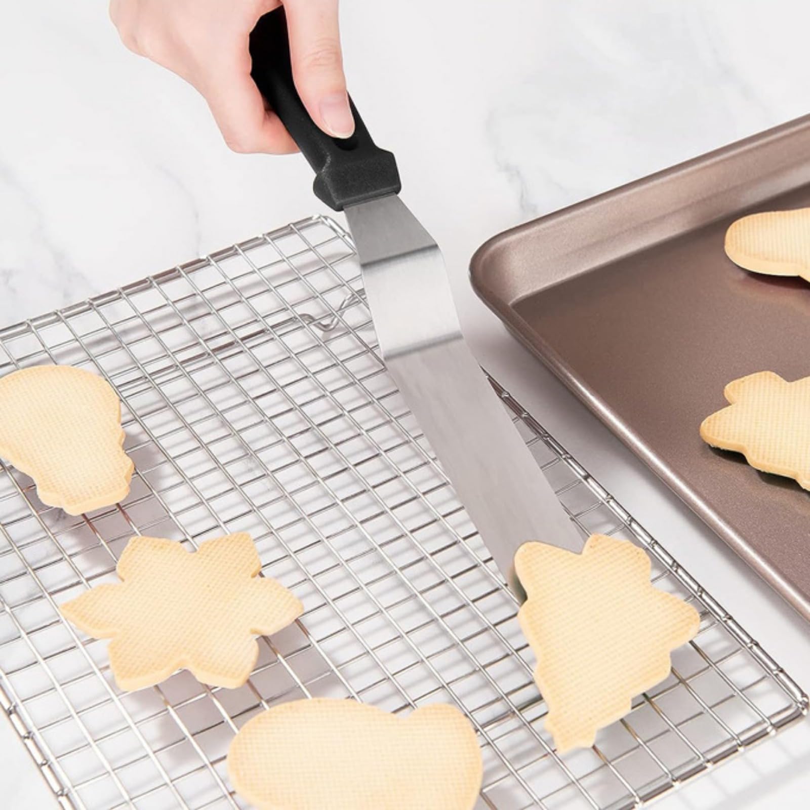 Juego de pistolas de decoración de glaseado, juego de jeringas de acero inoxidable para decoración de pasteles, juego de decoración de postres con 5 boquillas de glaseado, 3 raspadores de crema, 2