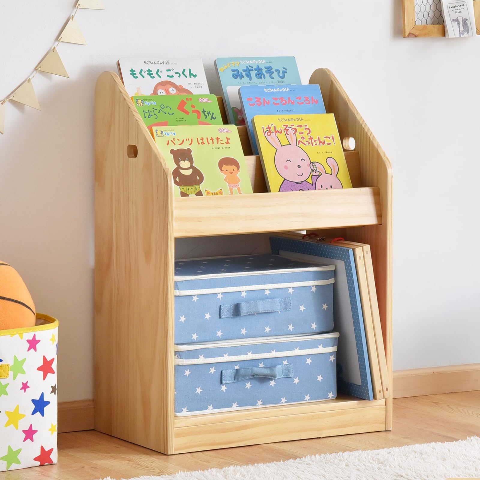 タンスのゲン　絵本棚　絵本ラック　完成品 タンスのゲン 絵本ラック おしゃれ 絵本棚 幅90 おもちゃ 収納