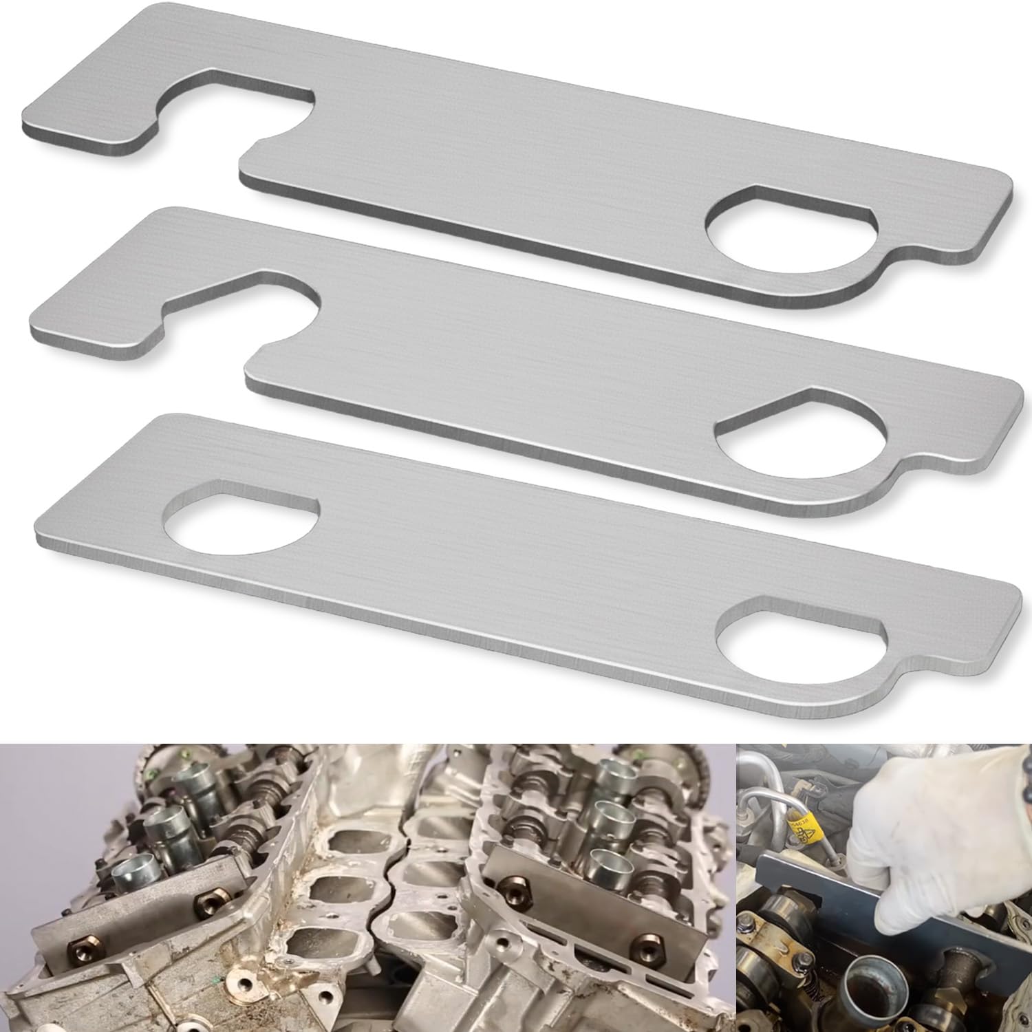 Camshaft Retaining Holding Tool EN 48383 EN 46105, GM Camshaft Locking Tool, Timing Cam Kit, for Cadillac, Buick, Saturn, Pontiac, Chevrolet, Chevy 2.8L 3.0L 3.6L Engine