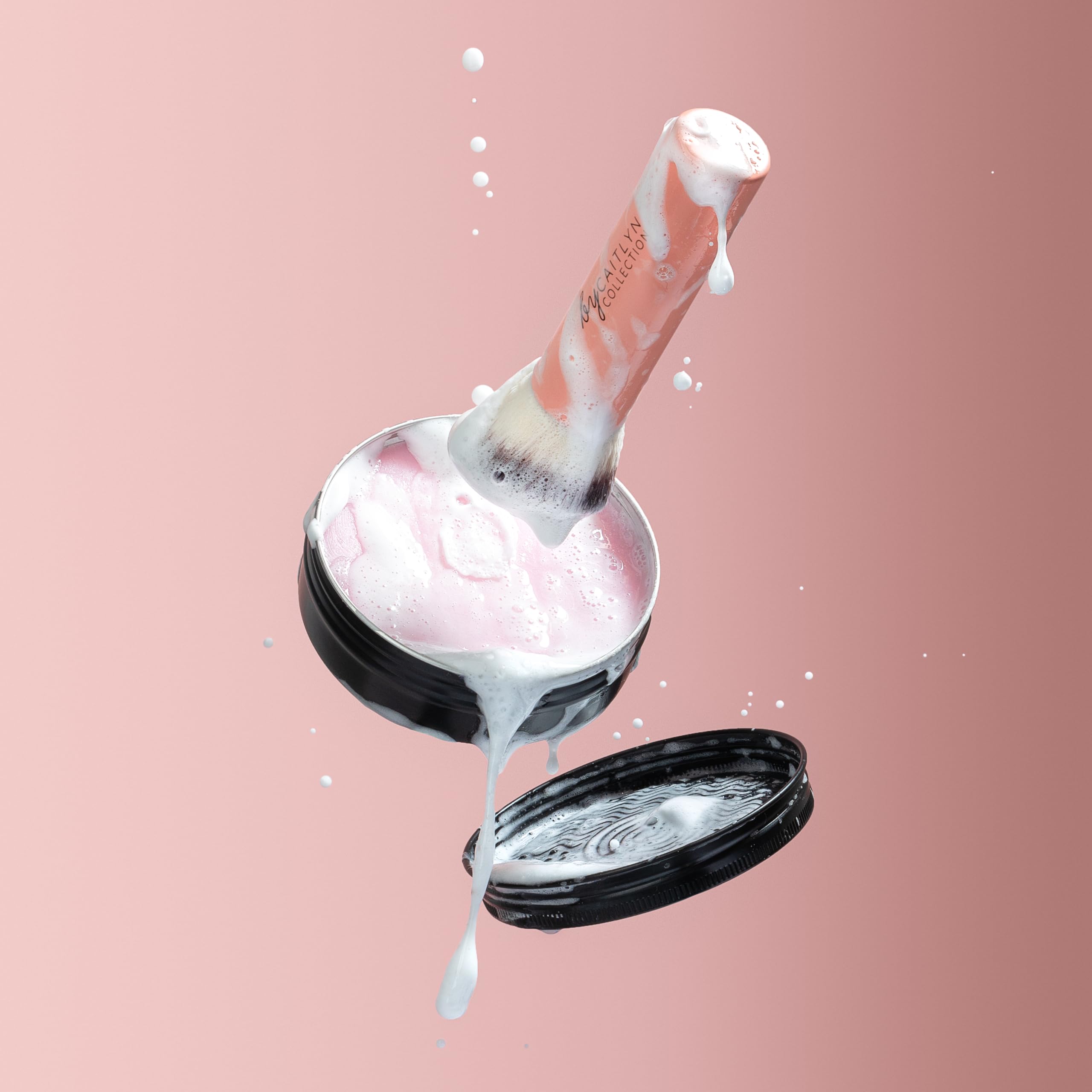 By Caitlyn Antibacterial Brush & Sponge Soap (Rose Scent), Deep Clean Makeup Brush & Sponge Cleaner, Gentle - Image 3