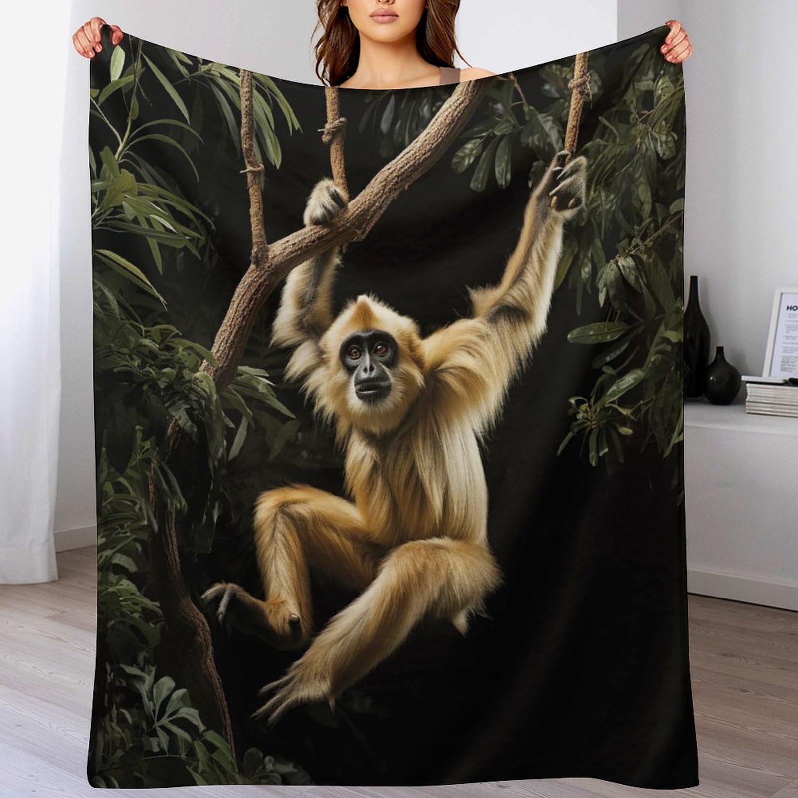 Couverture singe douce en flannel, une idée de cadeau idéale