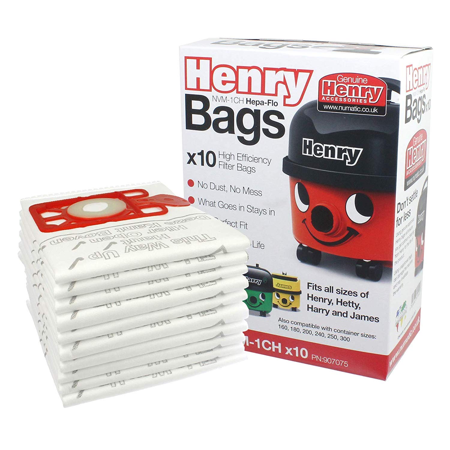 Numatic Hepa-Flo Lot de 30 sacs à poussière + tablettes désodorisantes pour aspirateur Henry Hetty Harry James