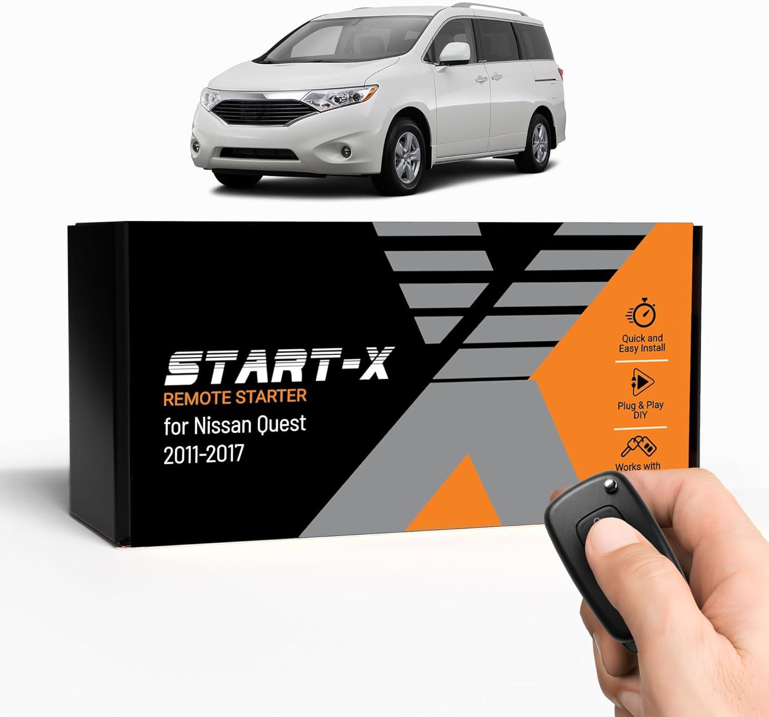 Start-X Remote Starter Kit for Nissan Quest (2011, 2012, 2013, 2014, 2015, 2016, 2017) Vehicles | Push-to-Start Ignition | Plug & Play Install | Zero Wire Splicing