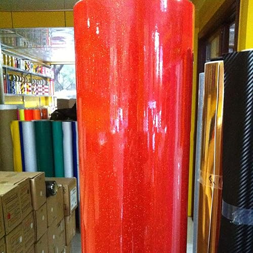 Miniatura 5 de Lámina de vinilo de alta calidad con purpurina brillante para automóvil, con burbujas libres de aire, calcomanía de vinilo para automóvil, color