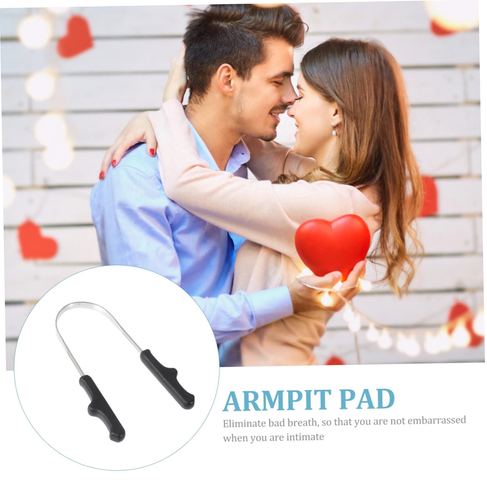 Beavorty 2 Sets Black Reusable Tongue Cleaners Steel Scrapers for Adults Gum Tongue Scrapers Wide Head for Oral Care