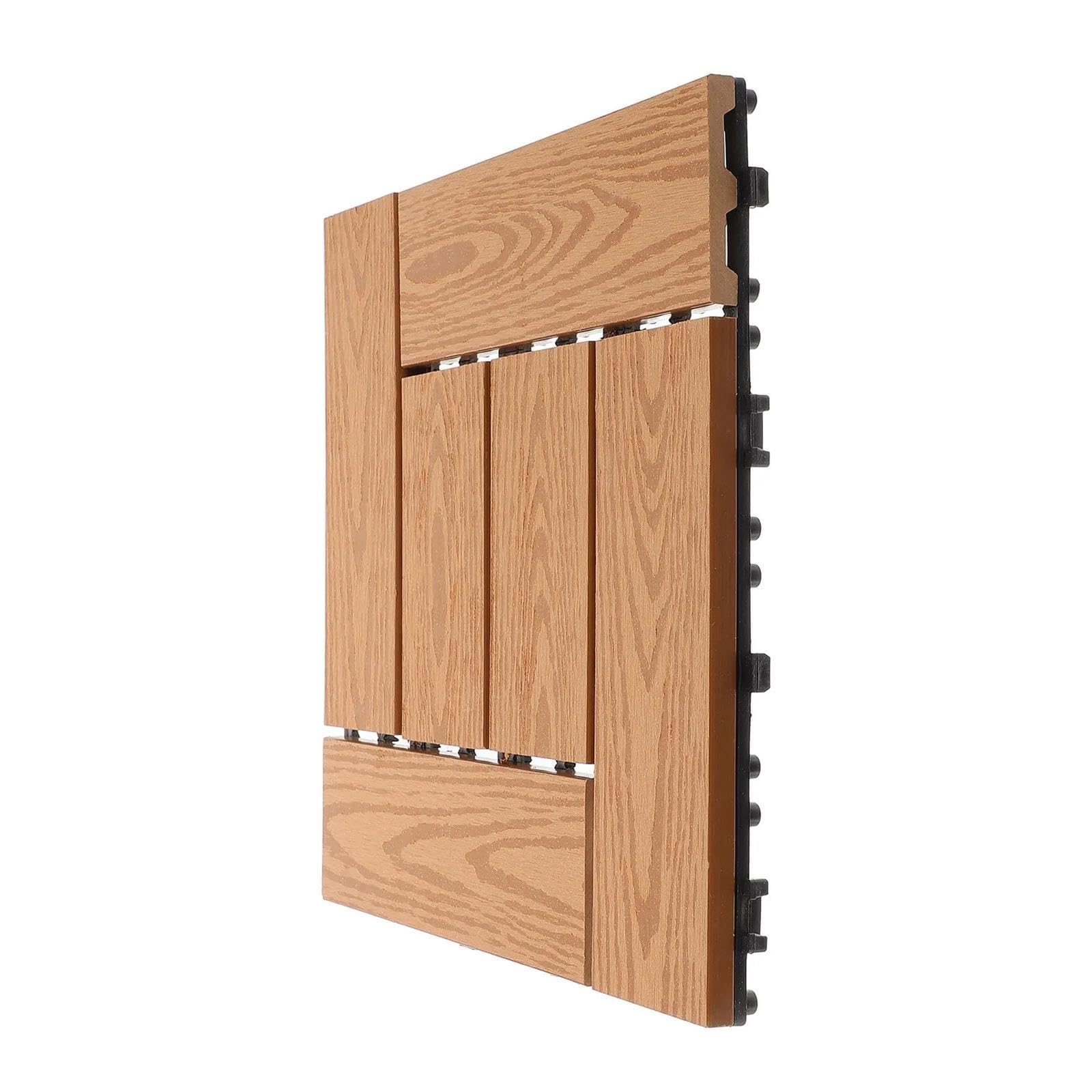 Baldosas Jardin Exterior Piso entrelazado de madera plástica