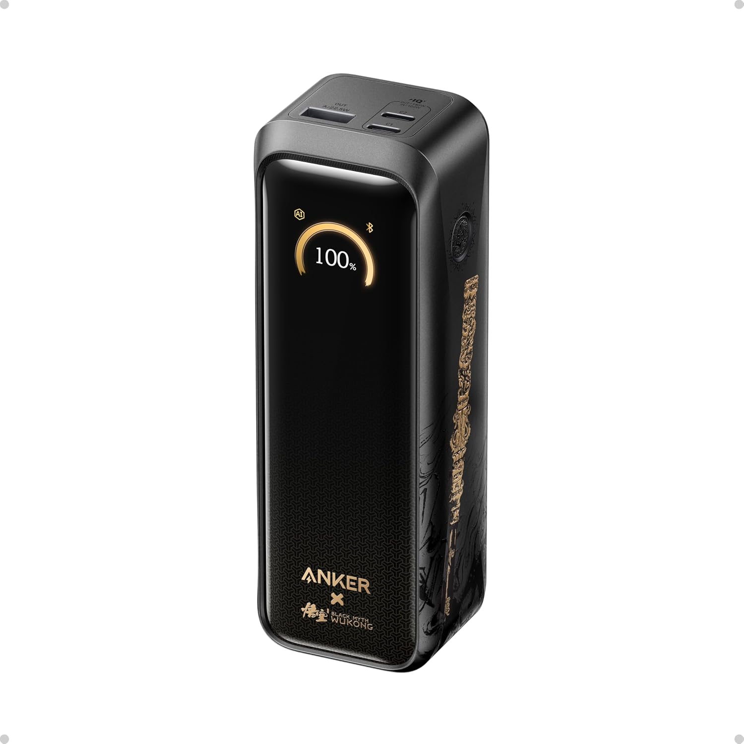 Anker Prime Power Bank Black Myth: Wukong Edition, 20,100mAh 3-Port Portable Charger with 220W, Two-Way Power, TSA-Approved, App Control, for MacBook, iPhone 17/16 Series, and More (Base Not Included) thumbnail