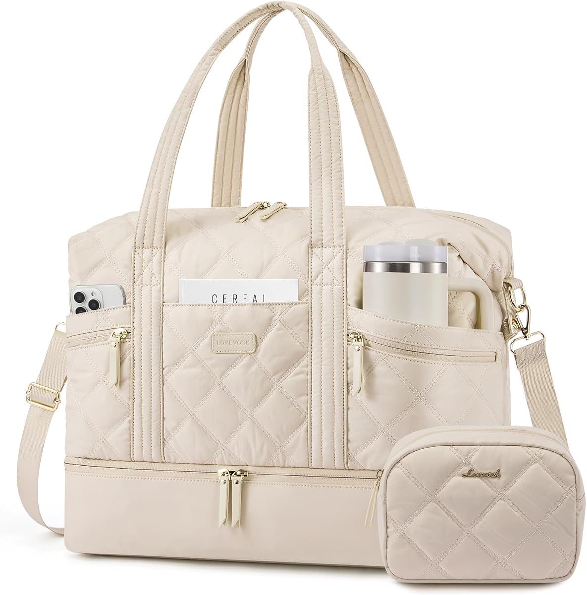 Bolso de viaje, bolsos ligeros de fin de semana para mujer 40L
