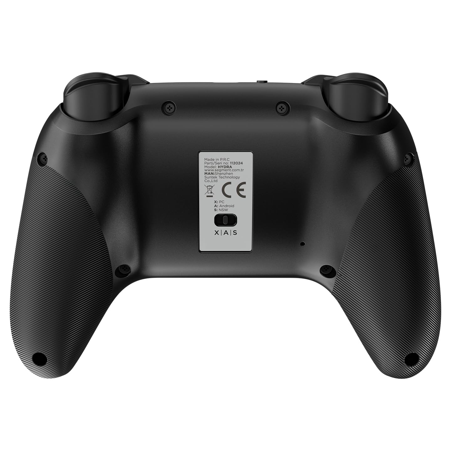 Back view of Rampage Hydra Gaming Controller showing battery compartment