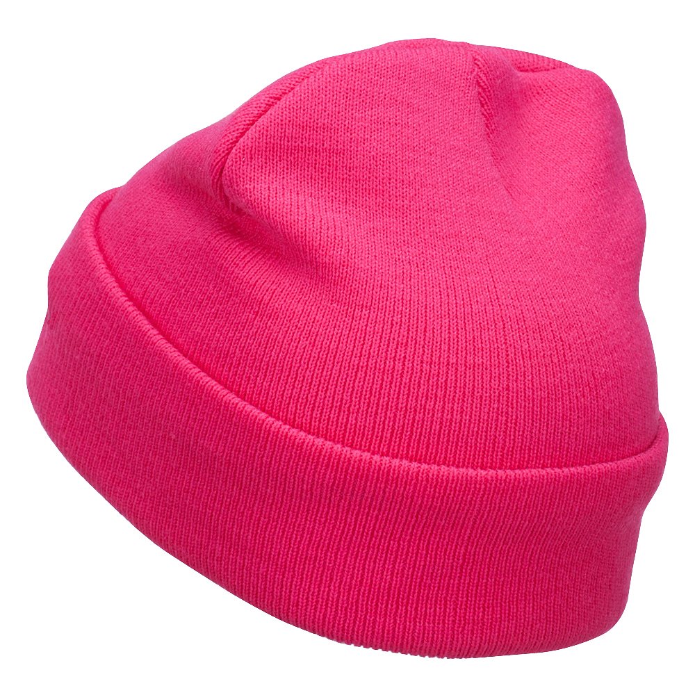 e4Hats.com Eyelashes Embroidered 12 Inch Long Beanie - Magenta OSFM