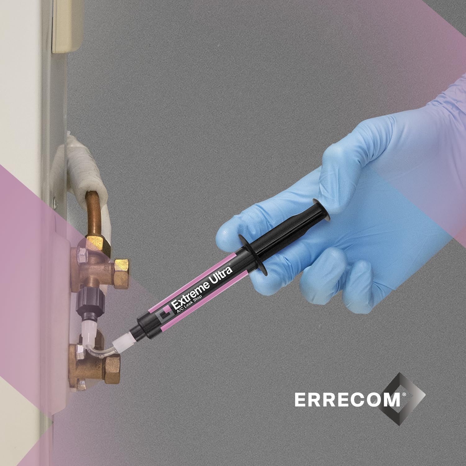 ERRECOM Extreme Ultra - 6 x 6 ml, Stop-Fuites pour Systèmes de Climatisation et Réfrigération, contient adaptateurs 1/4 SAE et 5/16 SAE (R410a, R32)