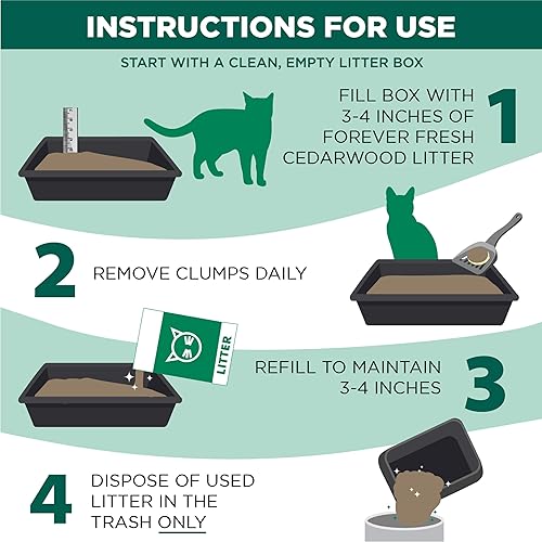 Miniatura 5 de Arm & Hammer Forever Fresh - Arena aglutinante para gatos, madera de cedro, MultiCat 18 libras, apta para mascotas con aceites esenciales