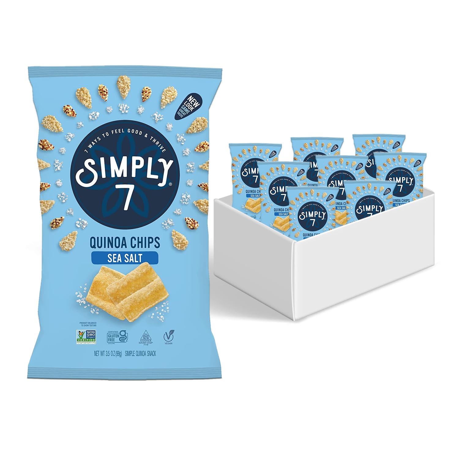 Amazon.com : Simply 7 Quinoa Chips Sea Salt, Gluten Free Snacks
