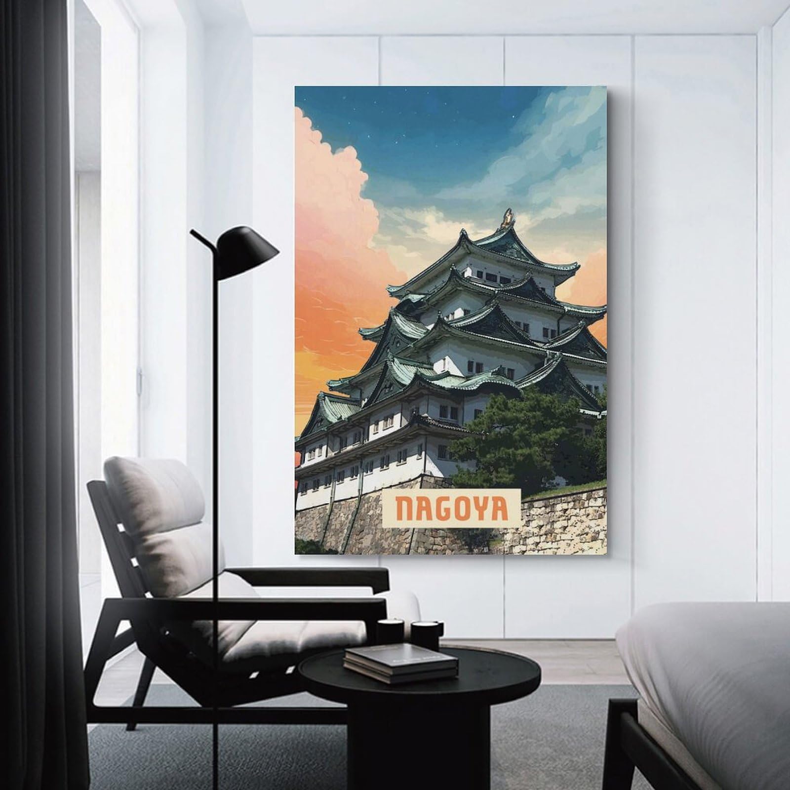Junmoney Nagoya Decorative Wall Artwork 20x30inch(50x75cm), for Front Hall, Corridor Or Welcome Spaces, Decorative Wall Art for Narrow Spaces