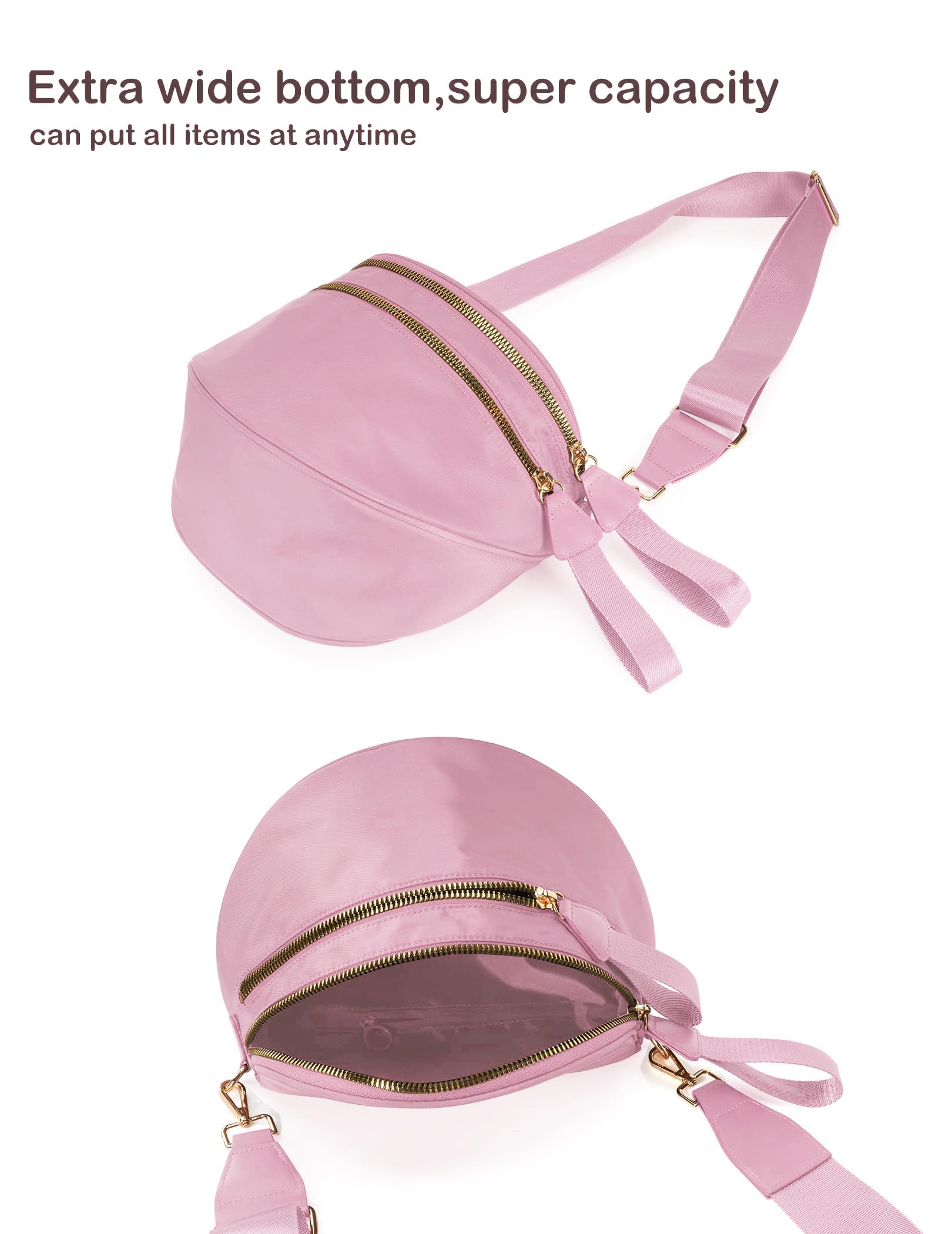 Bolso de hombro espacioso de nylon para mujer