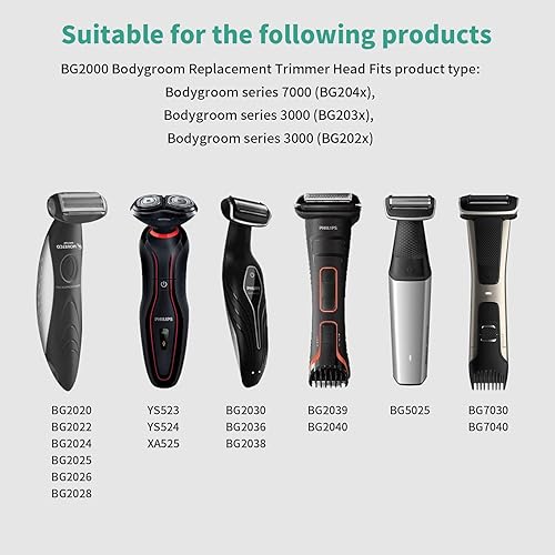 Miniatura 2 de BG2000 - Cuchilla de repuesto compatible con cabezales de recortadora y afeitadora Philips Norelco, piezas de repuesto BG2020 BG2022 BG2029 BG2030