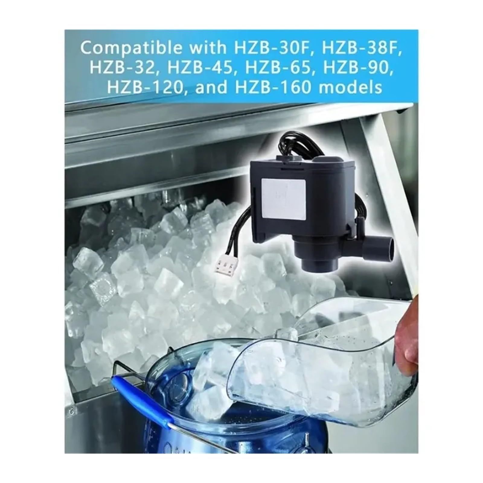 A98G-2X AP1200 Conjunto De Bomba De Agua for Máquina De Hielo Compatible Con Máquina De Fabricación De Hielo Multimarca HZB-30F/38F/32/45/65/90/120/160