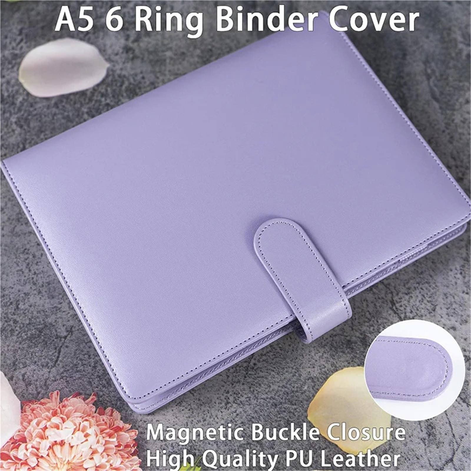 Álbum de fotos A5 de 25 Pas, 4 rejillas por Pa, carpeta de hojas sueltas para tarjetas de ídolos, soporte para tarjetas fotográficas estilo mármol blanco, perfecto para coleccionistas