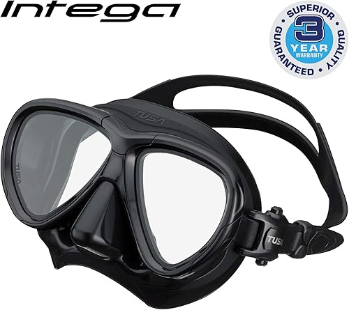 Vista 23 de Tusa Máscara de Buceo Intega Azul cola de pez