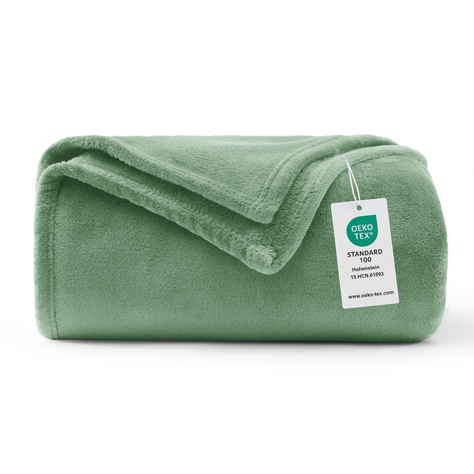 WAVVE Kuscheldecke Flauschig Decke Fleecedecke - Sofadecke 150x200 cm Wohndecke Couchdecke, Grüne Decke Weich Sofaüberwurf XL