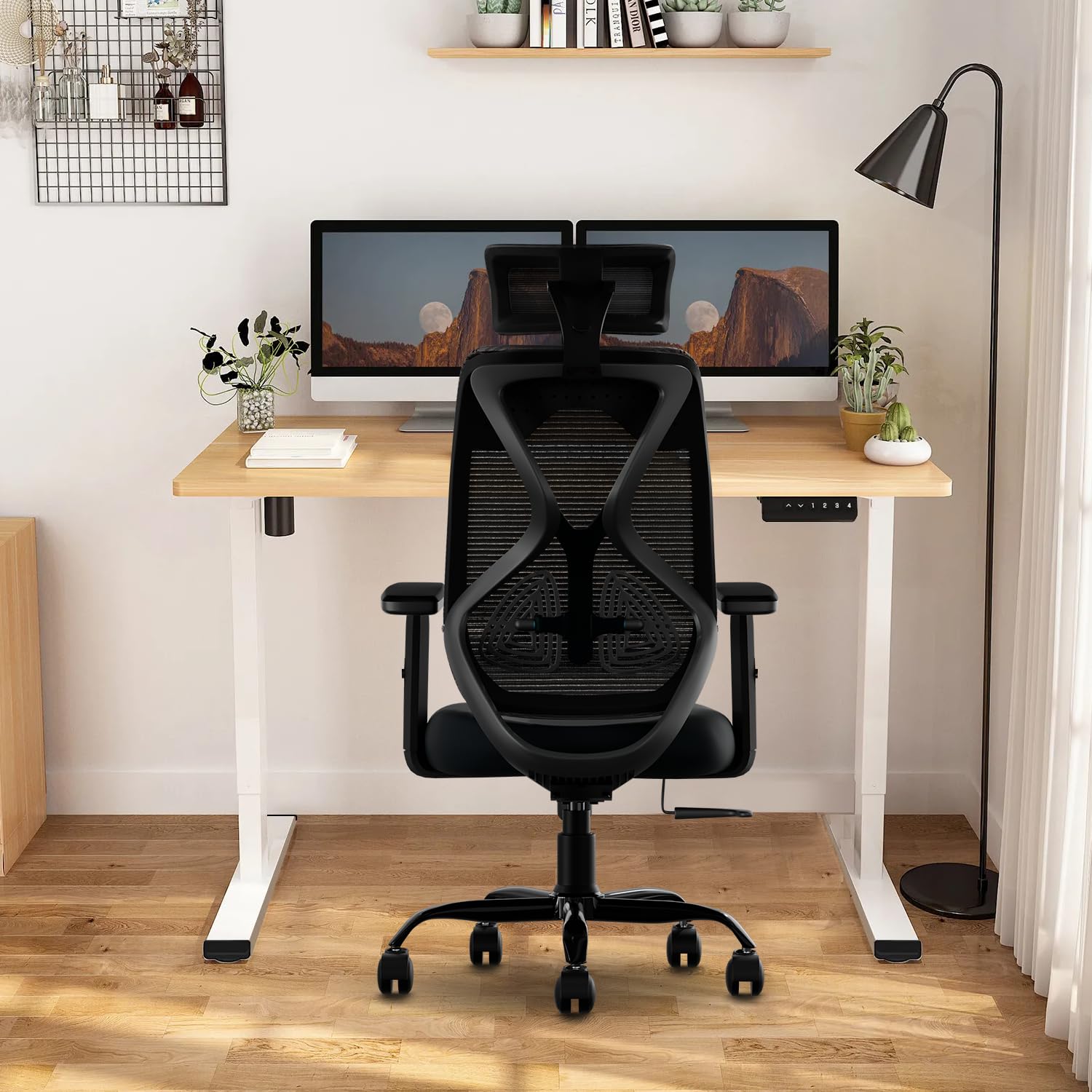 CELLBELL C190 Berlin Office Chair, High Back Mesh Ergonomic Home Office Desk Chair (Black)